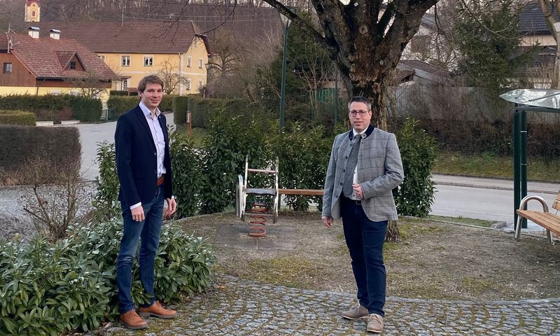 Geschäftsstellenleiter DI Martin Baumgartner (li.) und der neu gewählte Vorsitzende Bgm. Franz Haider (re.)