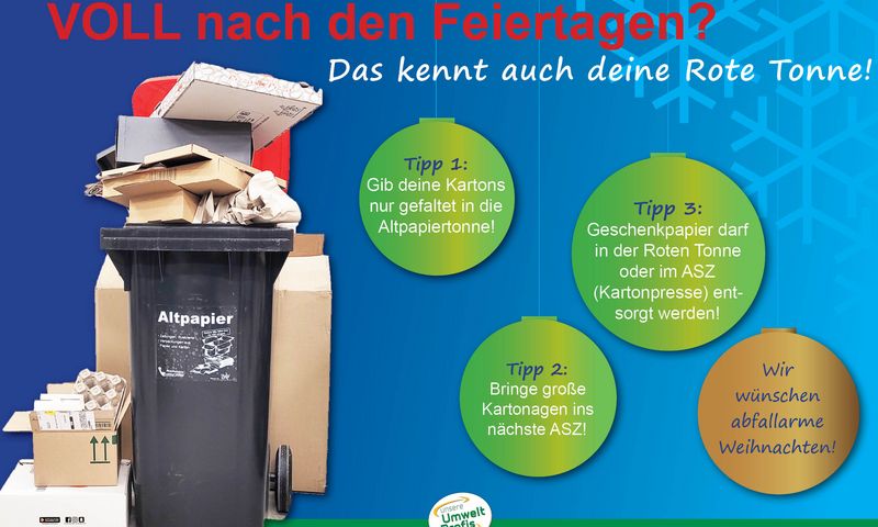 Die Rote Tonne ist voll. Die Rote Tonne ist voll.