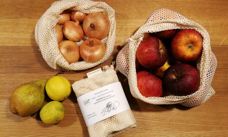 Mehrweg-Obstnetz aus Zellulose