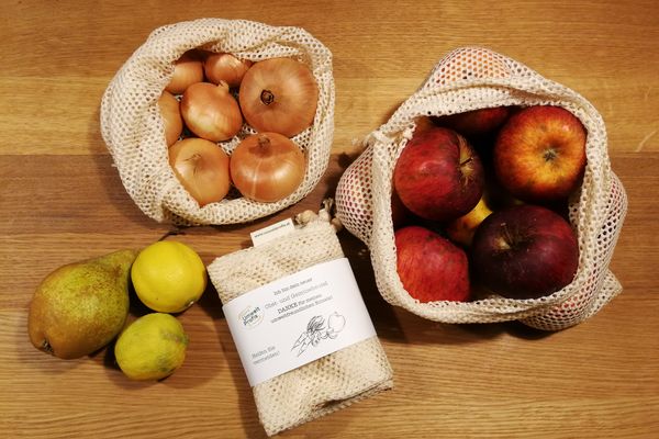 Mehrweg-Obstnetz aus Zellulose