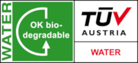 Siegel "ok biodegradable" des TÜV Austria für kompostierbaren Kunststoff